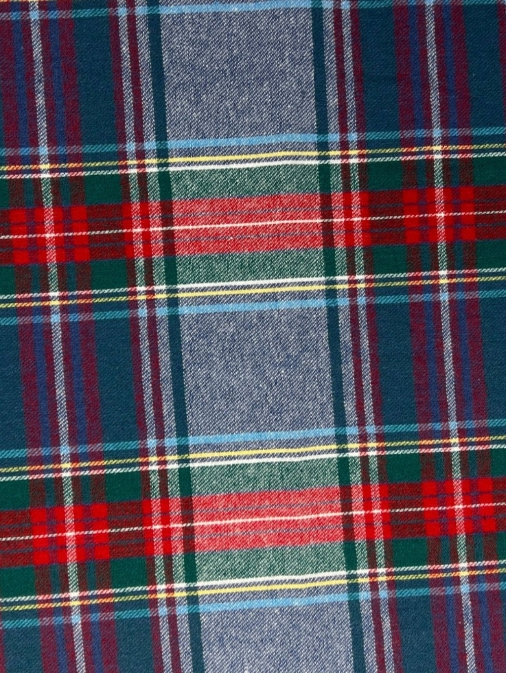 Yarn-Dyed Cotton Flannel in Tartan Blue